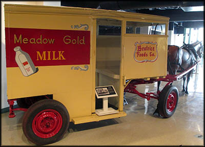 This horse-drawn wagon was used up until the 1960s.