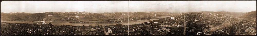 Bird's Eye View of Wheeling, WV, c. 1909