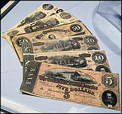 Charleston Museum Confederate Money
