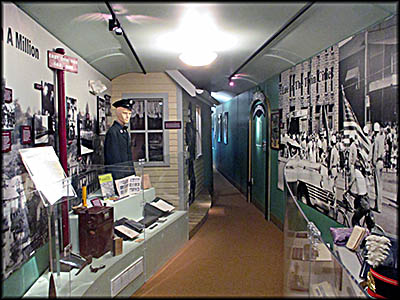 Inside Dennison Railroad Depot Museum