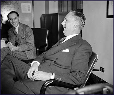 Edward J. Noble (right) with Assistant to the Secretary of Commerce Harry Hopkins