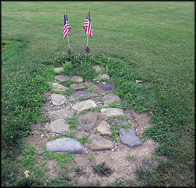 Fort Laurens Location of one the graves of Patriot soldiers found on the grounds of the fort.