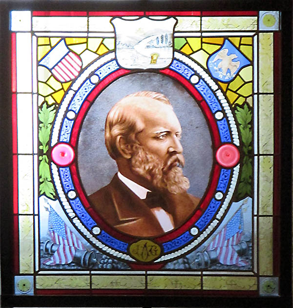 Garfield Heights Historical Museum President Garfield in Stained Glass
