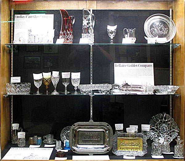 Hancock Historical Museum Bellaire Goblet Company Display