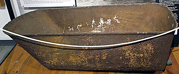 Hancock Historical Museum Bathtub from the USS Maine