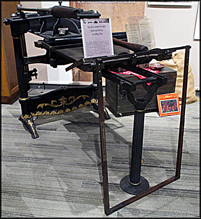 Hancock Historical Museum This is the press used to print the Weekly Jefferson, the newspaper in which the "Nasby Letters" first appeared.