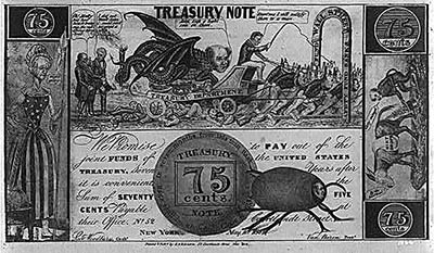 This parody treasury note was drawn up during the Panic of 1837