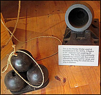 Marblehead Lighthouse Manby Mortar