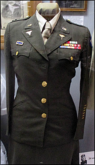 Motts Military Museum Sally Durant Farmer's Uniform (reproduction