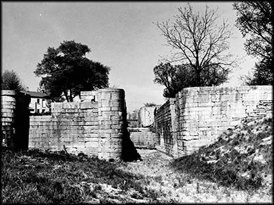 Ruins of the Miami & Erie Canal lock Lockington, Ohio.
