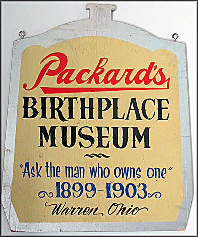 National Packard Museum The original museum sign
