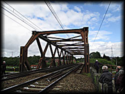 This is the present Nimy Rail Bridge, which looks like the original that was blown up Belgium