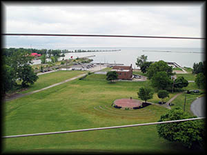 Fairport Harbor Lighthouse & Museum The view to the north from the deck  of the museum’ s lighthouse