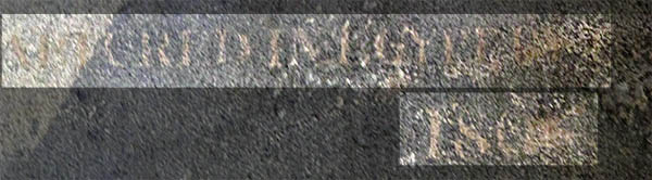 British Museum Someone engraved English letters into the side of the Rosetta Stone, although I have no idea what it says or why it is there