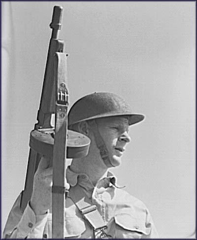 Solider with Thompson Machine Gun