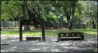 Charles Town Landing One form of punishment at Charles Towne was placement in the stocks, an extremely unpleasant, backbreaking form of torture