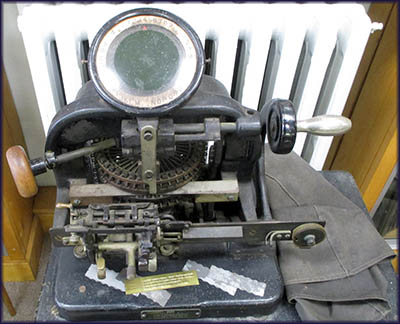 Woodville Historical Museum The Graphtype machine produced the plates for printing.