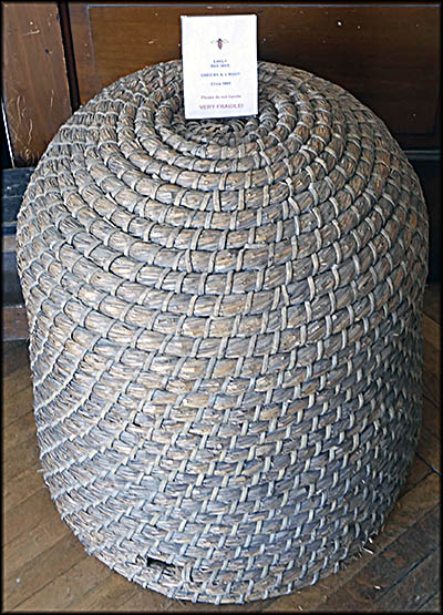 Medina Historical Society Beehive made around 1865 by the A.I. Root Company.